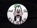 ◎【缶バッジ/Button badge】『 Disney グーフィー Good Time ALL STAR / 缶バッジ 』バッジ バッチ PinBack Bu...