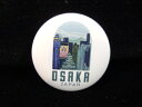 ◎【缶バッジ/Button badge】『 OSAKA JAPAN 大阪城とビル群 / 缶バッジ 』バッジ バッチ PinBack Button Can bad...