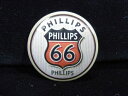 ◎【缶バッジ/Button badge】『 PHILLIPS 66 ロゴマーク ホワイト/レッド / 缶バッジ 』バッジ バッチ PinBack Button ...