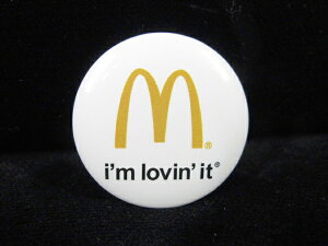 ◎【缶バッジ/Button badge】『 McDonald's i'm lovin' it / 缶バッジ 』バッジ バッチ PinBack Button Can badge カンバッジ 缶バッチ カンバッチ コレクション マクドナルド ファッション雑貨 アメ雑 雑貨