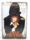 ◎【ブリキ看板/tin plate】『 PULP FICTION ミア・ウォレス 影と銃 ポスター柄 / ブリキプレート 』ティンパネル 看板 インテリア ビン...