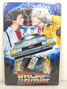◎【ブリキ看板/tin plate】『 Back to the Future マーティ&ドク 絵画風 / ブリキプレート 』ティンパネル 看板 インテリア ビン...