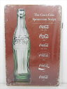 ◎【ブリキ看板/tin plate】『 The Coca-Cola Spencerian Script 歴代ロゴ柄 / ブリキプレート 』ティンパネル 看板 イ...