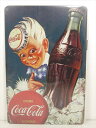 ◎【ブリキ看板/tin plate】『 Coca-Cola Sprite-Boy 広告看板柄 / ブリキプレート 』ティンパネル 看板 インテリア ビンテージ風...
