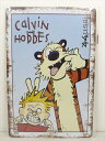 ◎【ブリキ看板/tin plate】『 Calvin and Hobbes 44 usa 切手柄 / ブリキプレート 』ティンパネル 看板 インテリア ビンテー...