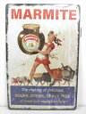 ◎【ブリキ看板/tin plate】『 MARMITE 広告看板柄 / ブリキプレート 』ティンパネル 看板 インテリア ビンテージ風 看板 広告 食べ物系 マ...