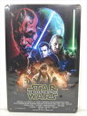 ◎【ブリキ看板/tin plate】『 STAR WARS THE PHANTOM MENACE 海外版 ポスター柄 A / ブリキプレート 』ティンパネル 看板 インテリア ビンテージ風 看板 広告 映画 Movie スターウォーズ スター・ウォーズ EP1 ディスプレイ アメリカ雑貨 アメ雑 雑貨