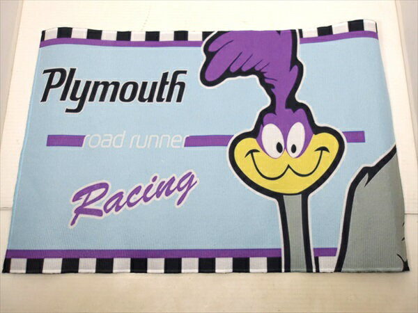 ◎【ドアマット/door mat】『 LOONEY TUNES ロードランナー Plymouth Racing / 玄関マット 』マット 玄..