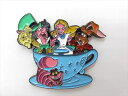 ◎【ピンバッジ/pin badge】『 Disney Alice in Wonderland ティーカップ ティーパーティー A / ピンズ 』バッジ バッチ ...