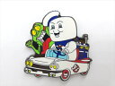 ◎【ピンバッジ/pin badge】『 Ghost Busters マシュマロマン&スライマー on ECTO-1 / ピンズ 』バッジ バッチ ピンバッチ P...