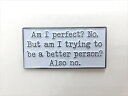 ◎【ピンバッジ/pin badge】『 Am I Perfect? / ピンズ 』バッジ バッチ ピンバッチ 英語 English 英字 コレクション ファッシ...