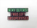 ◎【ピンバッジ/pin badge】『 IN MY DEFENSE (緑/赤文字) / ピンズ 』バッジ バッチ ピンバッチ 英語 English 英字 コレク...