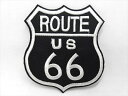 ◎【ワッペン/patch】『 U.S. ROUTE 66 ブラック / アイロンパッチ 』アイロン ワッペン パッチ 企業 ROUTE66 国道66号線 アメリカ雑貨 アメ雑 雑貨