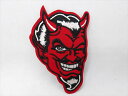 ◎【ワッペン/patch】『 Gothic Horror Devils フェイス ウィンク / アイロンパッチ 』アイロン ワッペン パッチ ゴシックホラー ホラー調 ゴシック調 悪魔 あくま アクマ アメリカ雑貨 アメ雑 雑貨