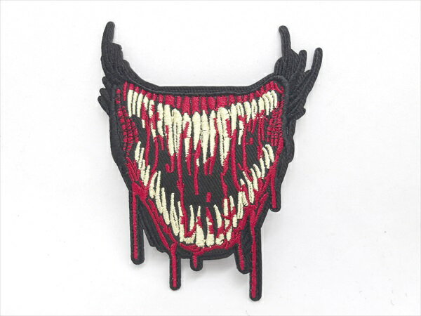◎【ワッペン/patch】『 Gothic Horror Devils Monster 牙 / アイロンパッチ 』アイロン ワッペン パッ..
