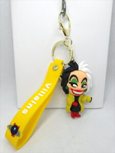 ◎【キーホルダー/keychain】『 Disney One Hundred and One Dalmatians クルエラ・ド・ビル / フィギュア キーホルダー 』フィギュア 人形 ドール キーホルダー キーチェーン シリコン 映画 Movie アニメ ディズニー 101匹わんちゃん ファッション雑貨 アメ雑