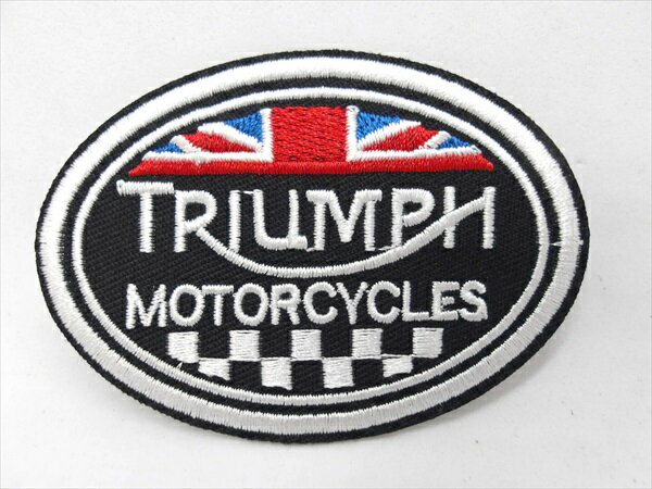 ◎【ワッペン/patch】『 TRIUMPH MOTORCYCLES ロゴマーク A / アイロンパッチ 』アイロン ワッペン パッ..