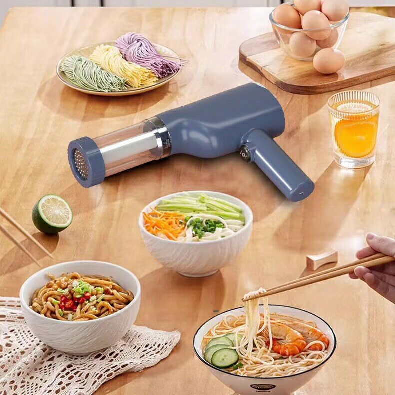【送料無料】電動絞り機 6種類の麺金型 パスタマシン 手持ち式自動製麺機 電動製麺機 モンブランしぼり器 モンブラン絞り機 製麺機 電気麺プレス機 家庭用DIY