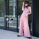 【18%OFF】オールインワン レディース カジュアル 夏 サロペット パンツ 大きいサイズ ワイドパンツ ゆったり きれいめ 体型カバー キャミソール ノースリーブ オーバーオール コンビネゾン レイヤード 重ね着 大人 おしゃれ かわいい シンプル リラックス 春 春夏