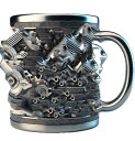先着100名様限定!全品10%OFF! V6 V8 エンジン マグカップ アメリカン 立体 デザイン 樹脂 製 カートラック 風 メンズ ギフト プレゼント