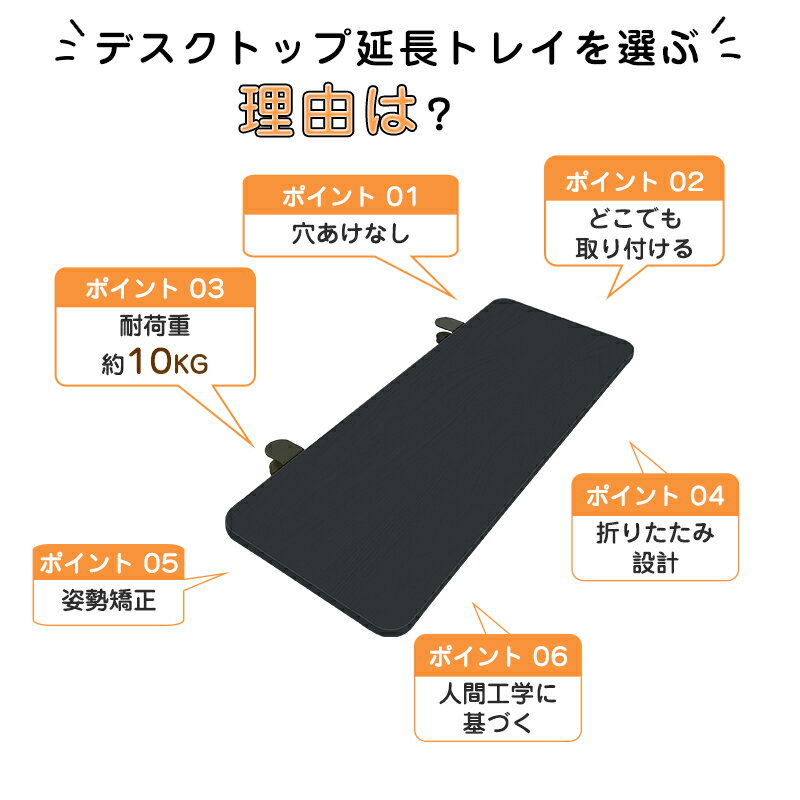 【期間限定P5】キーボードスライダー 天板拡張 折りたたみ クランプ式 穴開け不要 幅75cm奥行28cm 後付け マウス 取付簡単 デスク延長 肘置き台 テーブル拡張 3