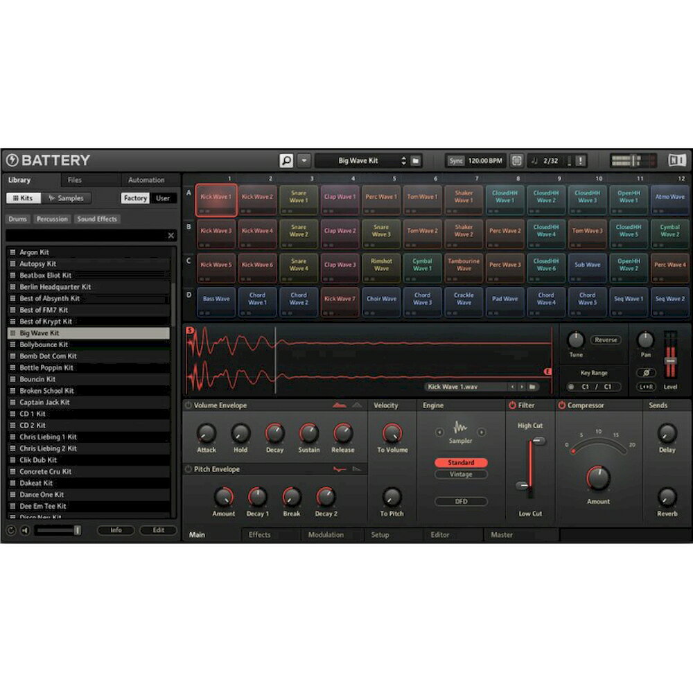 《キャンペーン中 ～2/28まで》Native Instruments BATTERY 4 バッテリー 《メール納品・ダウンロード版》 DTM ソフトウェア ドラム サンプラー