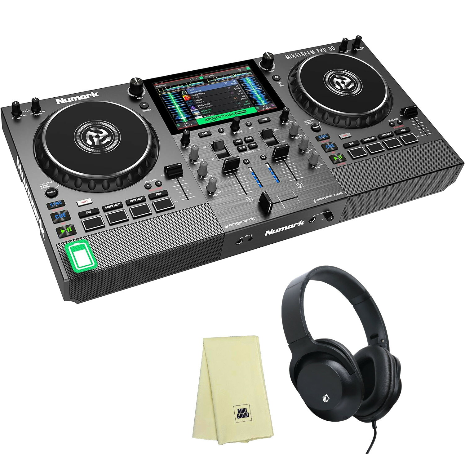 Numark ヌマーク Mixstream Pro Go スタンドアローンDJコントローラー + ヘッドホン KHP-001《オリジナルクロスプレゼント！》