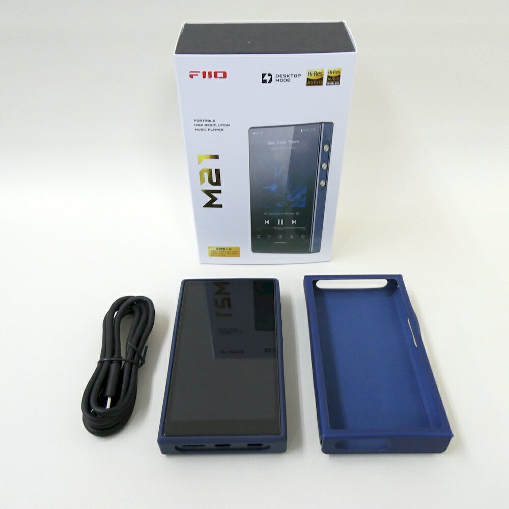 《アウトレット》 FIIO デジタルオーディオプレーヤー M21 ブルー + 専用レザーケース SK-M21 ブルー ..