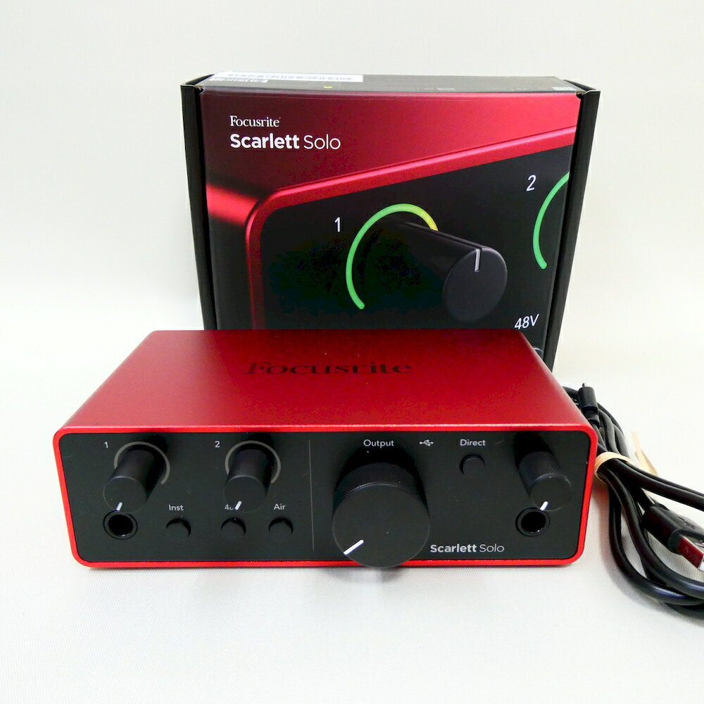 《アウトレット》Focusrite オーディオ インターフェイス Scarlett Solo 4th Gen フォーカスライト DTM