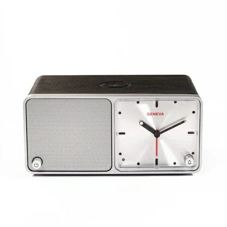 GENEVA TIME Black ブラック ジェネバ タイム アナログ時計 ワイヤレス充電 Bluetoothスピーカー