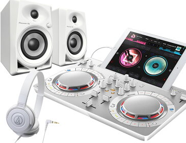 PIONEER　DJコントローラーセット　DDJ-WeGO4WH + DM-40 + ATH-S100【送料無料】