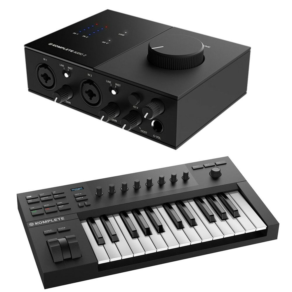 Native Instruments KOMPLETE AUDIO 2 オーディオインターフェイス + KOMPLETE KONTROL A25 MIDIキーボード