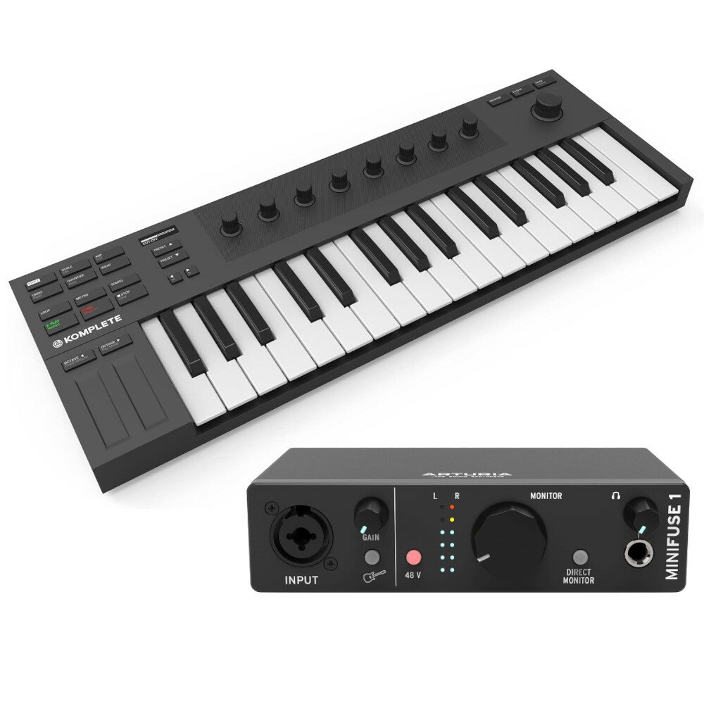 Arturia ǥ󥿡ե MiniFuse1 ֥å + Native Instruments KOMPLETE KONTROL M32 M...