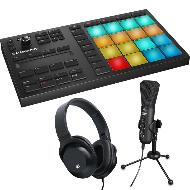 Native Instruments MASCHINE MIKRO MK3 USBマイク TASCAM TM-250U ヘッドホン KHP-001 セット