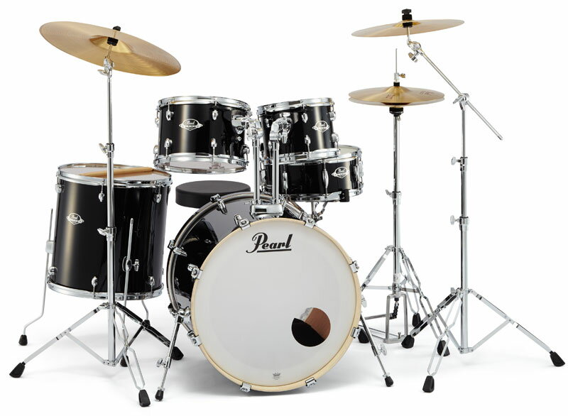 Pearl（パール）ドラムセット エクスポート EXX725S/CN EXPORT SERIES #31 ジェットブラック シンバル付ドラムフルセ…