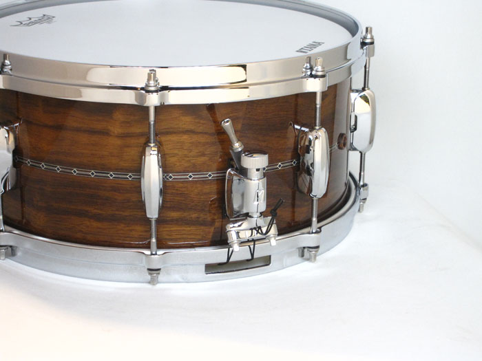 送料無料!! TAMA（タマ）スネアドラム TBS1465SL STAR Bubinga Natural Indian Laurel ソフトケース付き 14