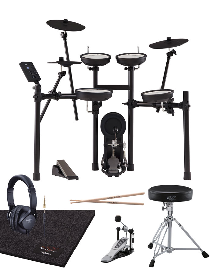 Roland(ローランド)TD-07KV 純正オプション / イス、キックペダル、スティック、マット、ヘッドフォン付 / Bluetooth機能搭載