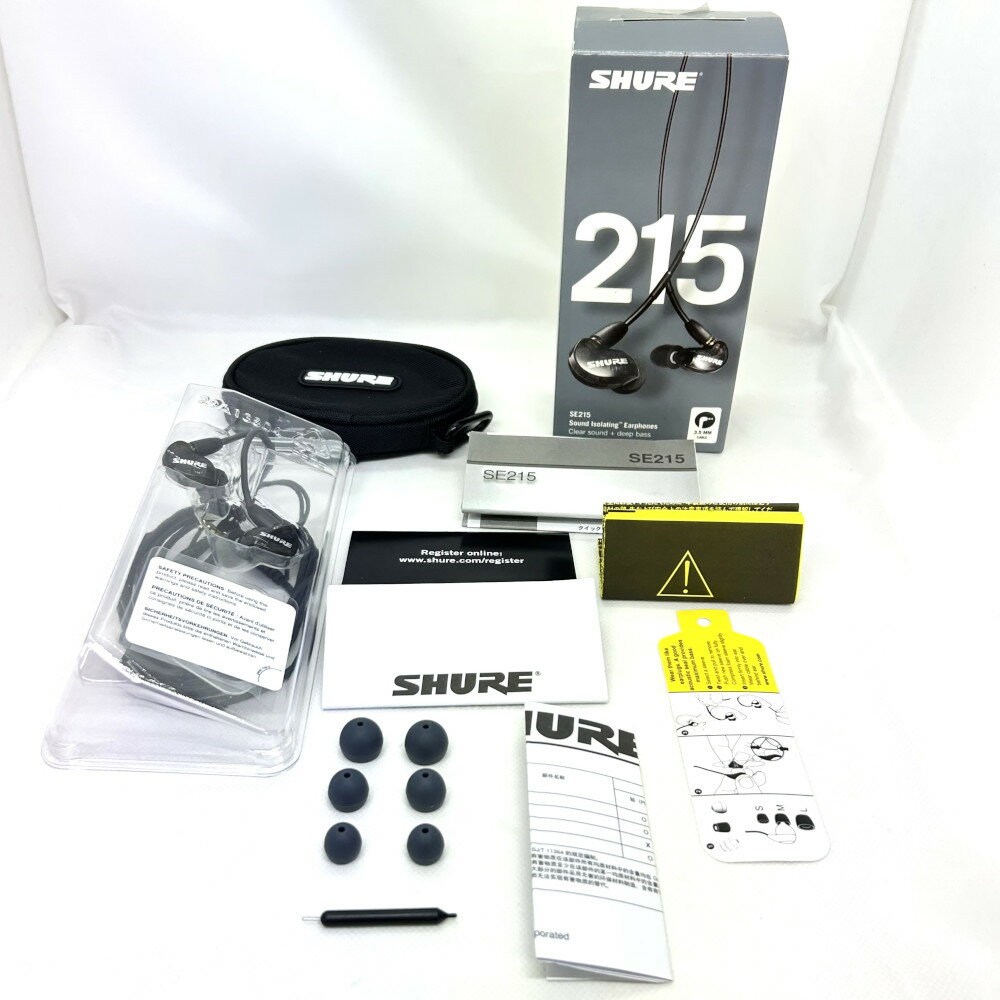 SHURE イヤホン 《アウトレット品》SHURE シュアー SE215-K-A イヤホン カナル型 高遮音性 《国内正規品 2年保証》