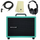 ベース アンプ MODEGEAR LOUD MINI-B グリーン + クロス + ミニステケーブル + KHP001 ヘッドホン 小型、超軽量。低音域もしっか...