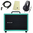 ベース アンプ MODEGEAR LOUD MINI-B グリーン + クロス + ミニステケーブル + ATHM20X ヘッドホン 小型、超軽量。低音域もしっかり再生できる ベースアンプ
