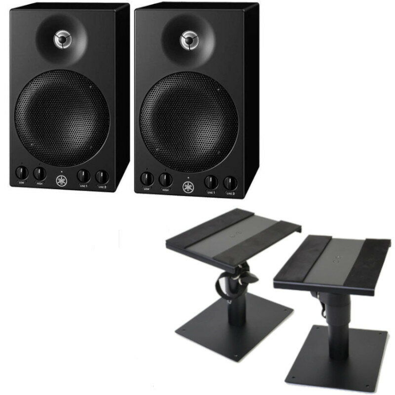 YAMAHA パワードスタジオモニター MSP3A (ペア)+ MOS-35 卓上 スピーカースタンド セット