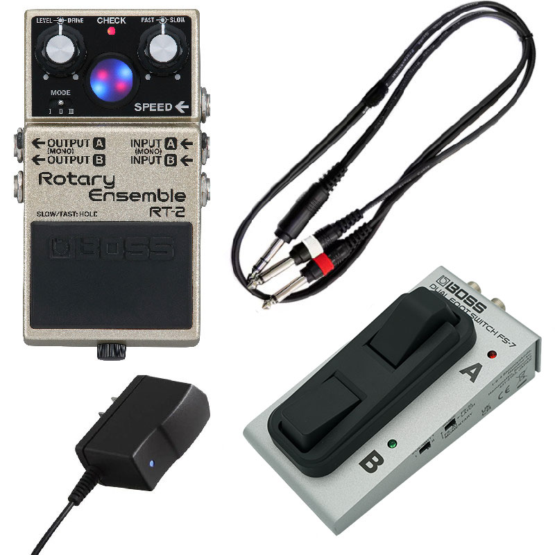 BOSS ボス RT-2 Rotary Ensemble + FS-7 Dual Footswitch + PSA-100S2 純正アダプター Set