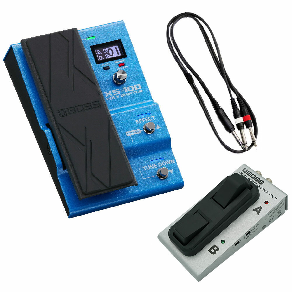 樂天商城 - BOSS ボス XS-100 Poly Shifter ピッチ・シフター + FS-7 Dual Foot switch + FS用ケーブル セット