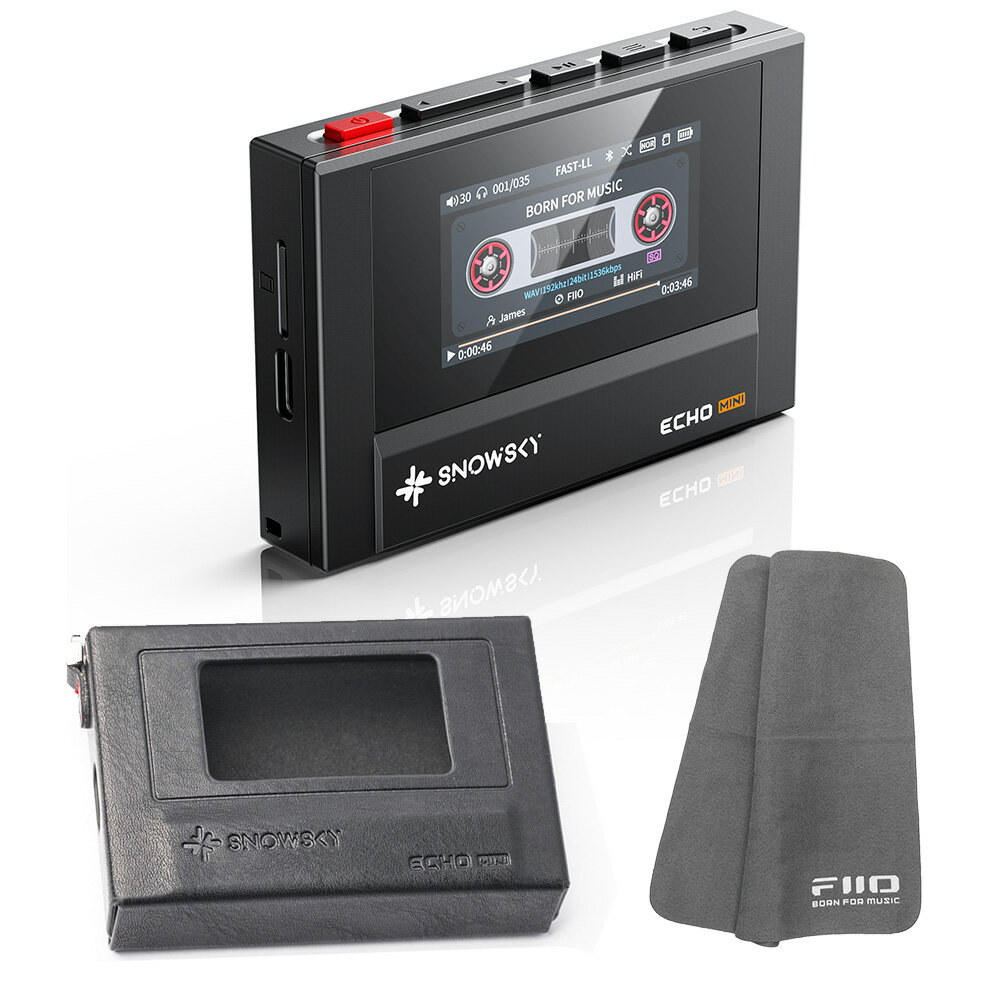 《ロゴ入りクロスプレゼント》 FIIO デジタルオーディオプレーヤー Snowsky ECHO MINI ブラック + 専用ケース SK-ECHOMINI セッ...