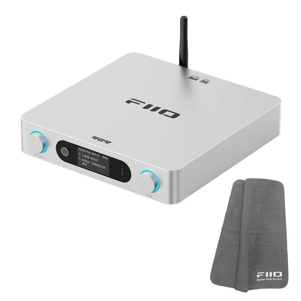 FIIO Bluetooth受信機能搭載USB DAC BR15 R2R シルバー (FIO-BR15R-S) 《ロゴ入りクロスプレゼント》