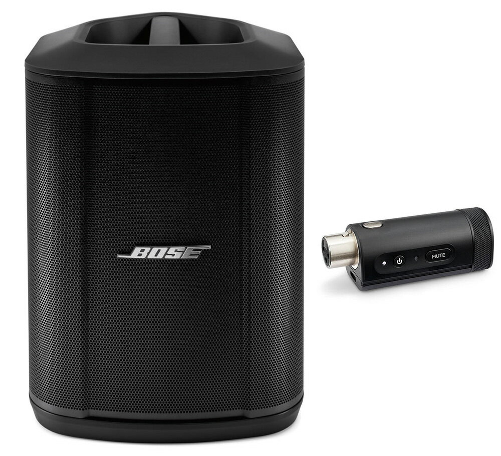 オプションのマイク/ライン用トランスミッターをセットにしました。 《セット内容》 ・BOSE ボーズ S1 PRO+ ワイヤレスPAステム ・BOSE ボーズ マイク/ライン用トランスミッター WL M/L TRANSMITTER ●ワイヤレス、パワフル、ポータブル。S1 PRO+が、その場所を特別な空間に。 S1 Pro＋は、ミュージシャンやPAエンジニア、企業や学校、自治体のご担当者も簡単に使用できる小型PAスピーカーです。マイクや楽器、Bluetoothデバイスを直接接続できる3chミキサーを搭載し、チャンネルごとにTone EQやリバーブ、OLEDディスプレイを装備。さらに、Bose Musicアプリでワイヤレス操作も可能です。 6.5kgという軽量設計と人間工学に基づく持ち運びやすいハンドル。充電式リチウムイオ ンバッテリー搭載で電源の取れない場所でも最大11 時間の連続再生を実現します。 テーブル設置、床置き、モニター使用、スタンド設置（35?径） にも対応し、どのポジションでもAuto EQがスピーカーの傾きや設置状況を感知して、自動でパフォーマンスを最適化します。 さらに、オプションのワイヤレストランスミッターを使えば、お気に入りのダイナミックマイクや楽器をすぐにワイヤレス接続できます。 トランスミッターを収納する専用ドックも装備し、挿入するだけで充電とペアリングが行われます。 S1 Pro＋は、自宅で街でイベント会場で圧倒的な利便性とパフォーマンスを発揮するオールインワンPAシステムです。 《主な特徴》 ●たったの6.5kgで、持ち運びやすいコンパクトなデザイン ●ワイヤレストランスミッターで簡単接続（別売オプション）S1PRO＋はレシーバー内蔵。別売トランスミッターを使えば簡単にケーブルレスに。 ●1回の充電で最大11時間の連続再生。リチウムイオンバッテリーで、屋外やステージでもすぐにプレイ。 ●BOSE MUSIC アプリでリモート操作。音量、EQ、リバーブ、EQプリセットまで、すべてアプリから操作可能。 ●充実の3chデジタルミキサー内蔵。Ch1,Ch2はマイクや楽器用にEQやリバーブを搭載、Ch3は音楽再生に。 ●4つの置き方を検知し、最適化する自動EQ。Auto EQがスピーカーの傾きを感知し、自動でEQを最適化。 ●直感的なOLEDディスプレイ。各チャンネルのステータスやトランスミッターの状況も、一目でわかりやすく。 《仕様》 ・ドライバー構成：3×2.25インチドライバー、1×6インチウーハー ・バッテリー持続時間：約11時間（充電時間約5時間） ・Bluetooth：Version 5.0 ・対応アプリ：Bose Music App ・外形寸法：（H）332×（W）240×（D）279mm ・内蔵ミキサー：3 チャンネル（CH1、2：アナログ、CH3：BT接続、3.5ステレオミニ） ・付属品：AC電源ケーブル、リチウムイオンバッテリー ・重量：約6.5kg ・別売アクセサリー：トランスミッター（楽器用、マイク/ライン用）、プレイスルーカバー、バッテリー関連商品BOSE ボーズ S1 PRO+ ワイヤレス PA ステム + 楽器用...BOSE ボーズ S1 PRO+ ワイヤレス PA ステム + マイク...126,000円129,800円【1SET限 即納可能】 YAMAHA お手軽 PAセット STAGE...BOSE ボーズ S1 PRO+ ワイヤレス PA ステム + 保護カ...125,400円103,400円BOSE ボーズ S1 PRO+ ワイヤレス PA ステム...《在庫在り　即納可能》 YAMAHA ヤマハ STAGEPAS400B...99,800円121,000円《在庫在り　即納可能》 YAMAHA ヤマハ STAGEPAS400B...《新発売 即納可能》 YAMAHA DXL1K パワフルなサウンドのコ...114,400円136,400円《在庫在り　即納可能》YAMAHA PAシステム STAGEPAS4...《在庫在り　即納可能》YAMAHA お手軽 PAシステム STAGEP...105,600円149,050円