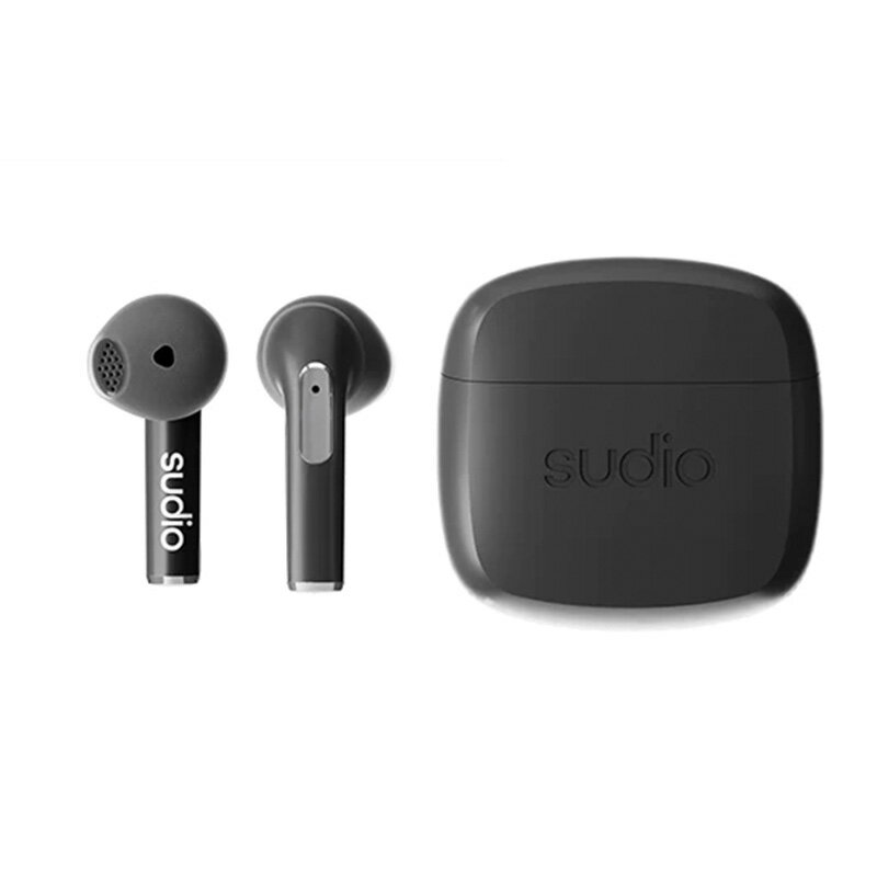 SUDIO ワイヤレス イヤホン N2 ブラック Bluetooth5.3 ANC機能 IPX4レベル防水設計 ワイヤレス充電