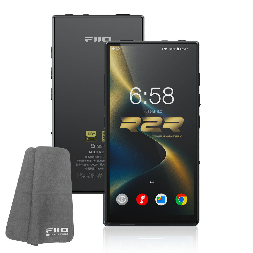 FIIO デジタルオーディオプレーヤー M33 R2R Black (FIO-M33-B) 《ロゴ入りクロスプレゼント》 fiio