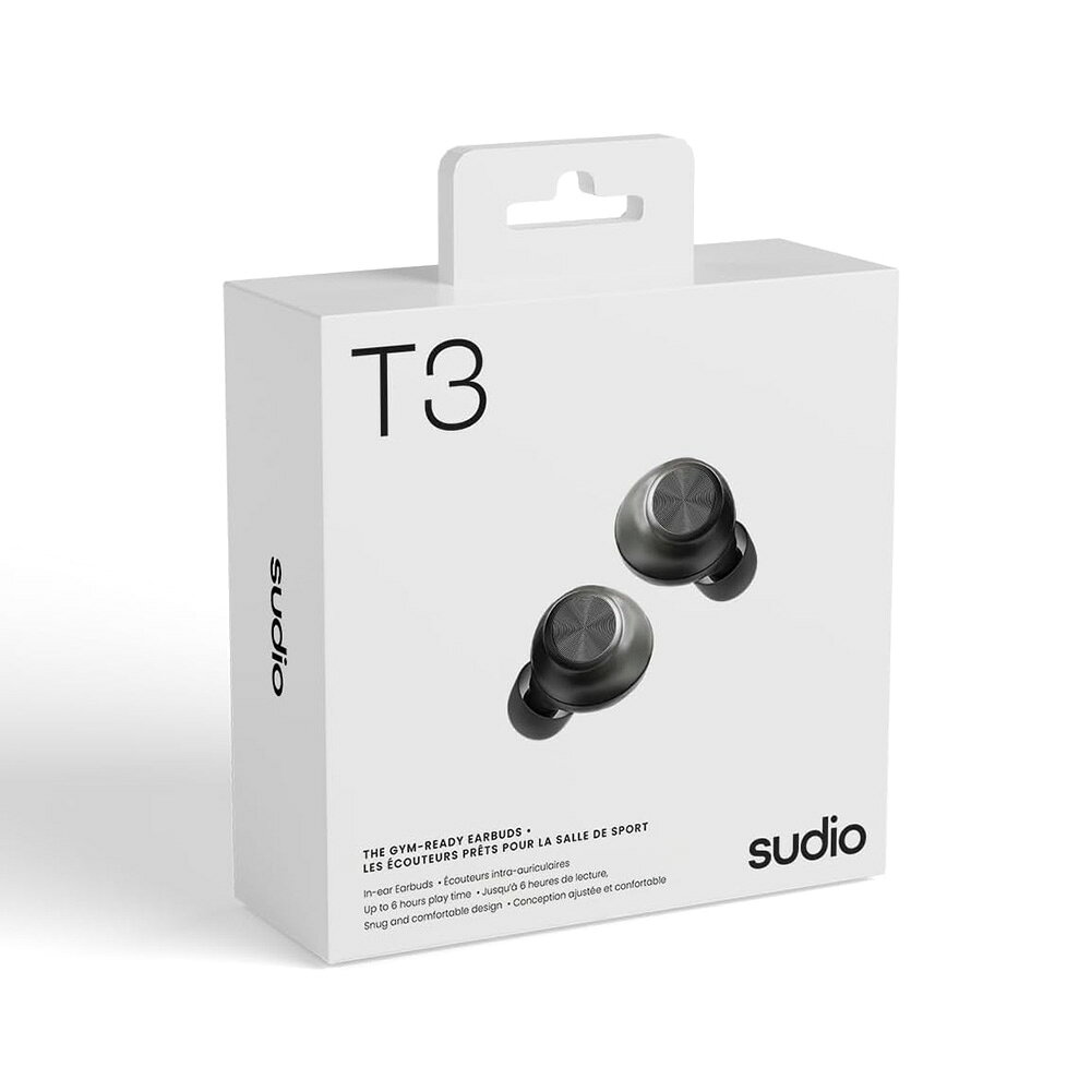 SUDIO ワイヤレス イヤホン T3 ブラック ENCノイズキャンセリング Bluetooth5.4 マイク付き【国内正規品】 mikidj-10022616 三木楽器 楽天市場店 サンプル画像3