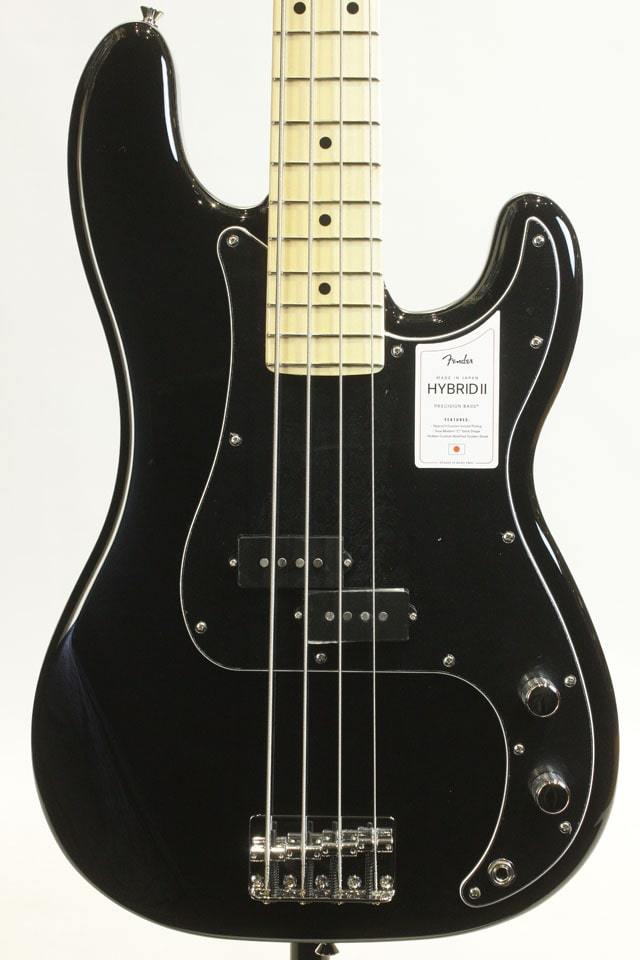 エレキベース Fender フェンダー MADE IN JAPAN HYBRID II PRECISION BASS Black / Maple 《三木楽器BASS SIDE》